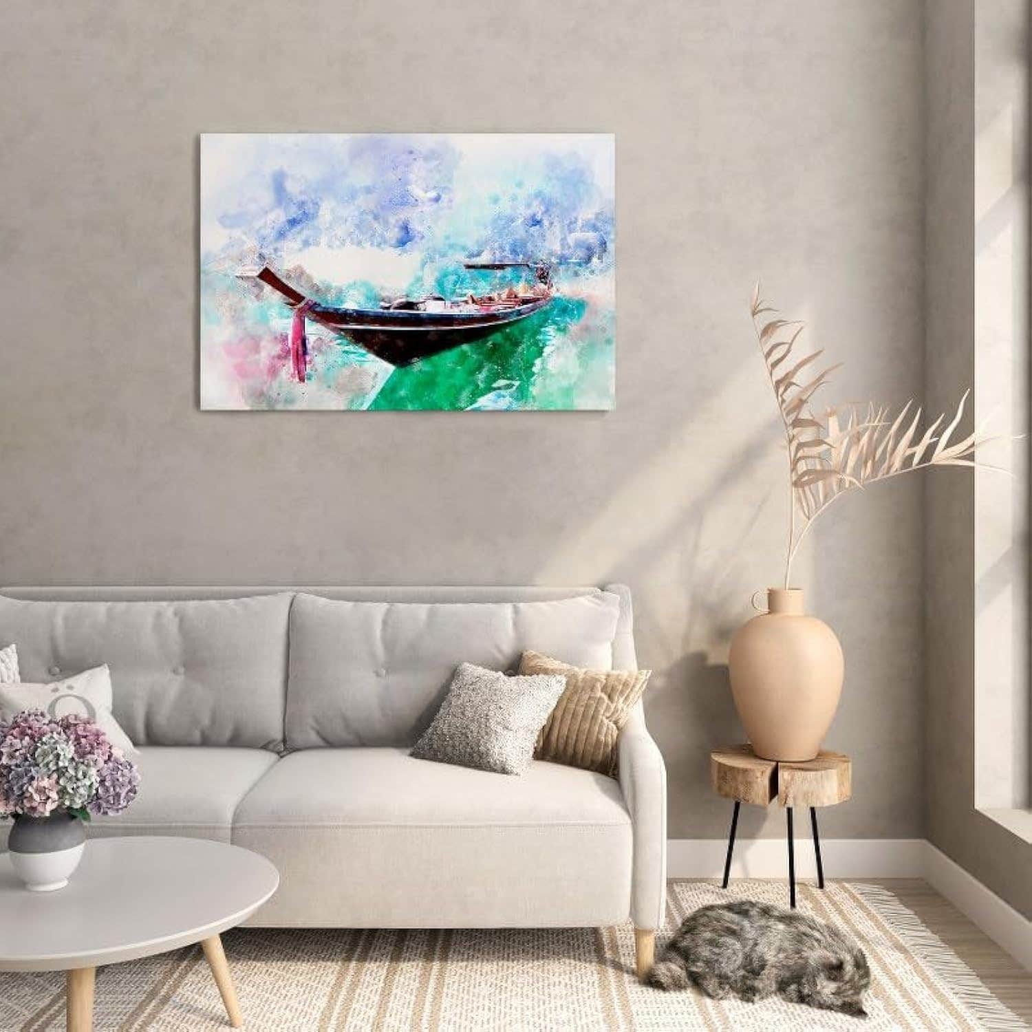 Home Gallery Large Sailboat Party Printed Canvas wall art 60x40