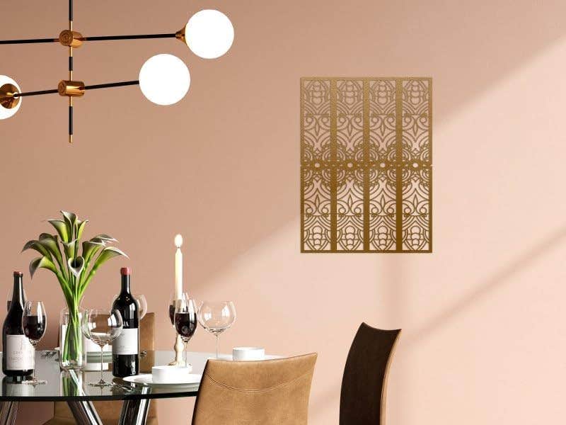 Art Nouveau Brown Wood Wall Panel | Home Gallery Store | Bohemian Geometric Nature-Inspired Art