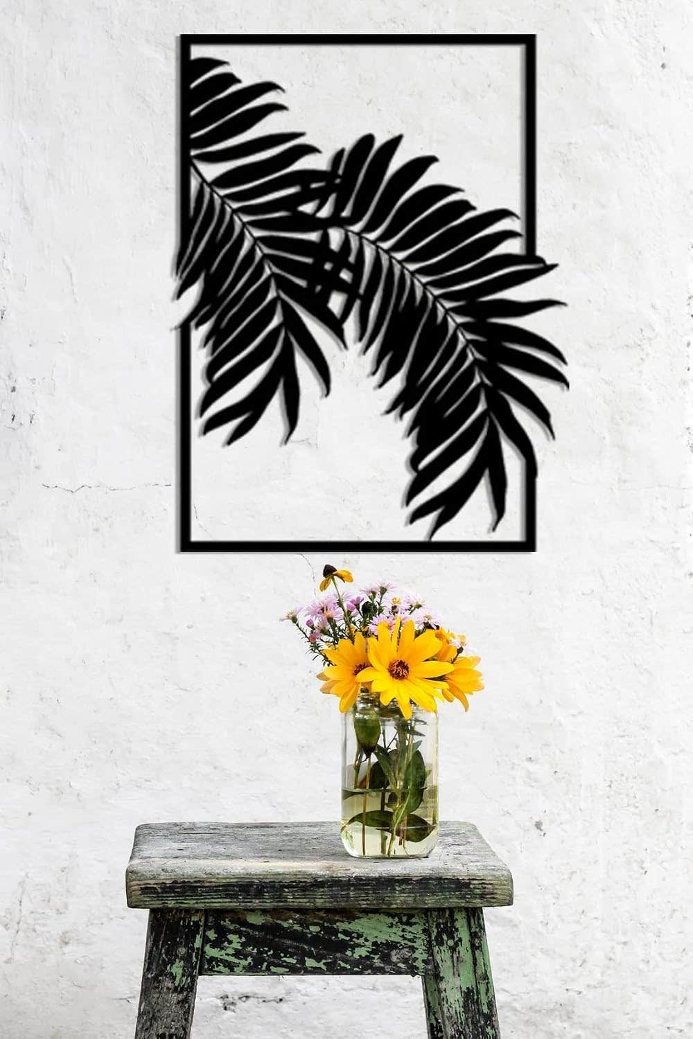 Home Gallery Palm Leaf Wood Wall Art 80x60