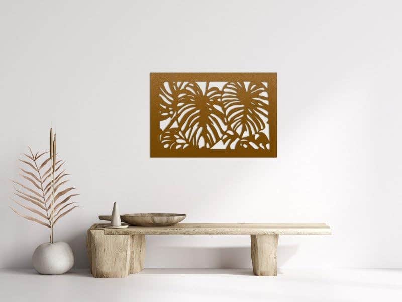 Monstera Leaf Decor Wood Wall Art