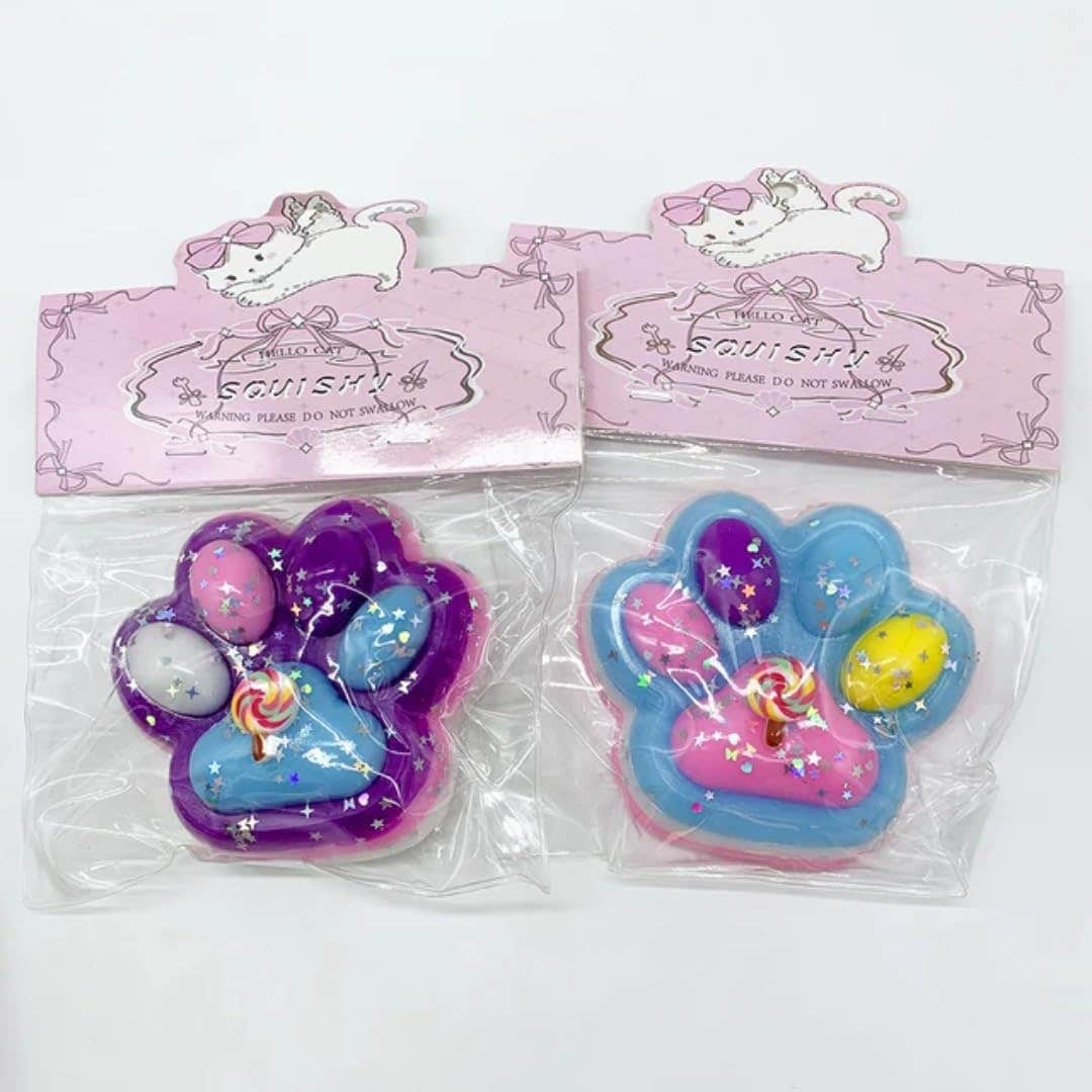 Sawkirp Darshraj Squishy Rainbow Paw Print Squeeze Toy