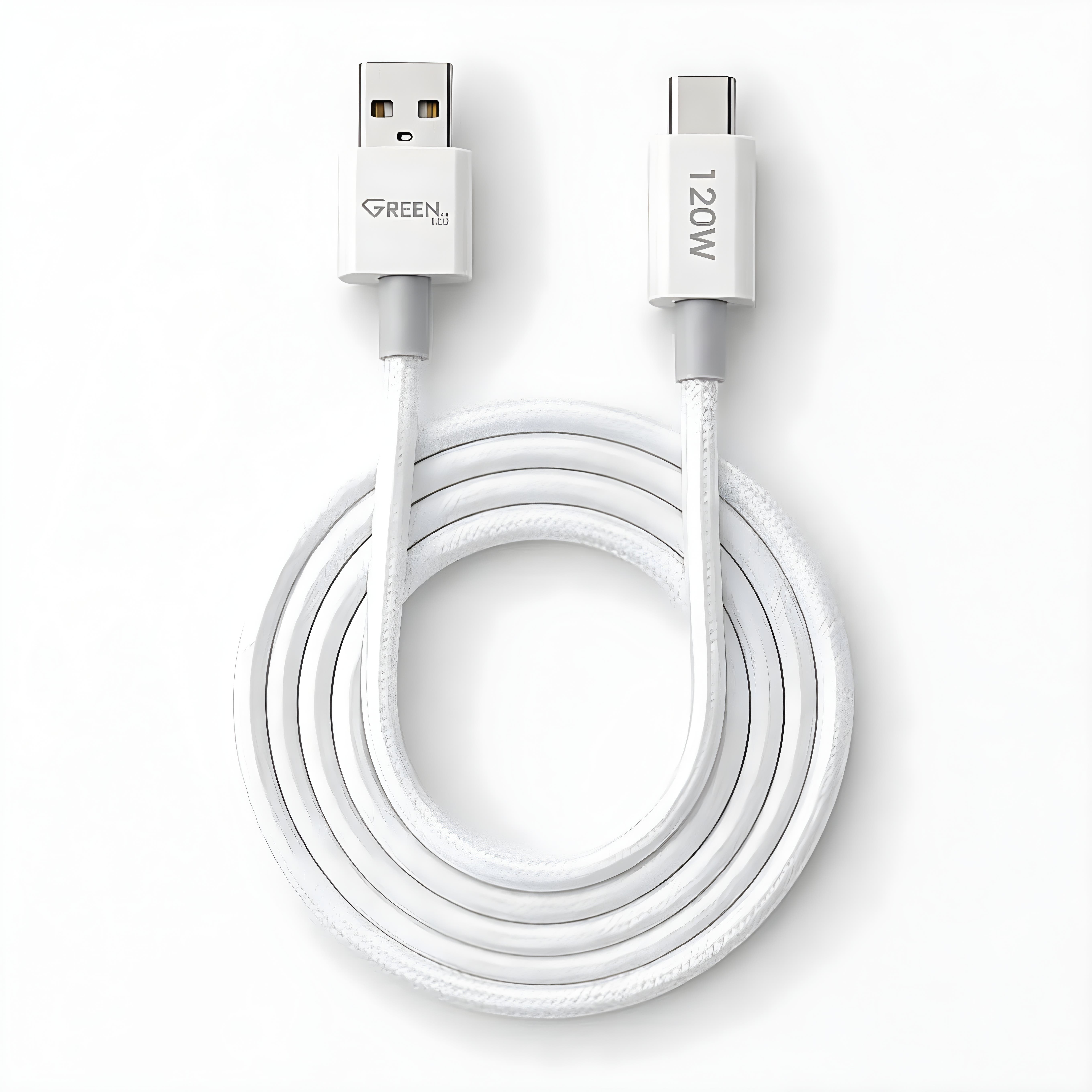 Green USB-A to Type-C 120W Super Fast Cable (Model GE-C236)
