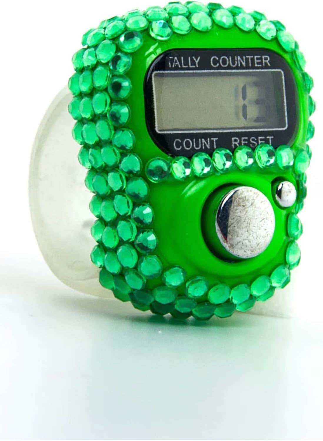 Green Stone Digital Electronic Rosary Counter for Daily Use and Travel