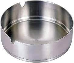 Stainless Steel Round Ashtray, Silver
