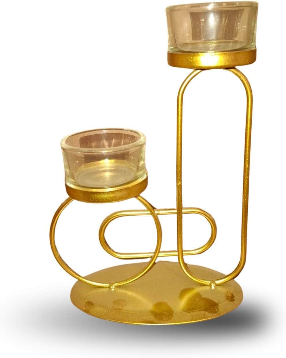 Gold Decorative Candlestick Holder - Elegant Home & Party Decor - Luxury Gold Finish