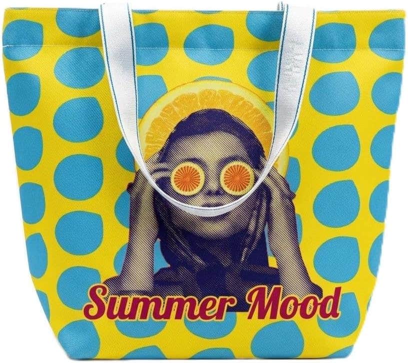 SUMMER MOOD Signature Beach Bag - Lemon Print 45x40cm