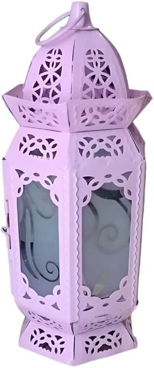 Large Pink Metal Rose Lantern - Home Décor, Generic Brand