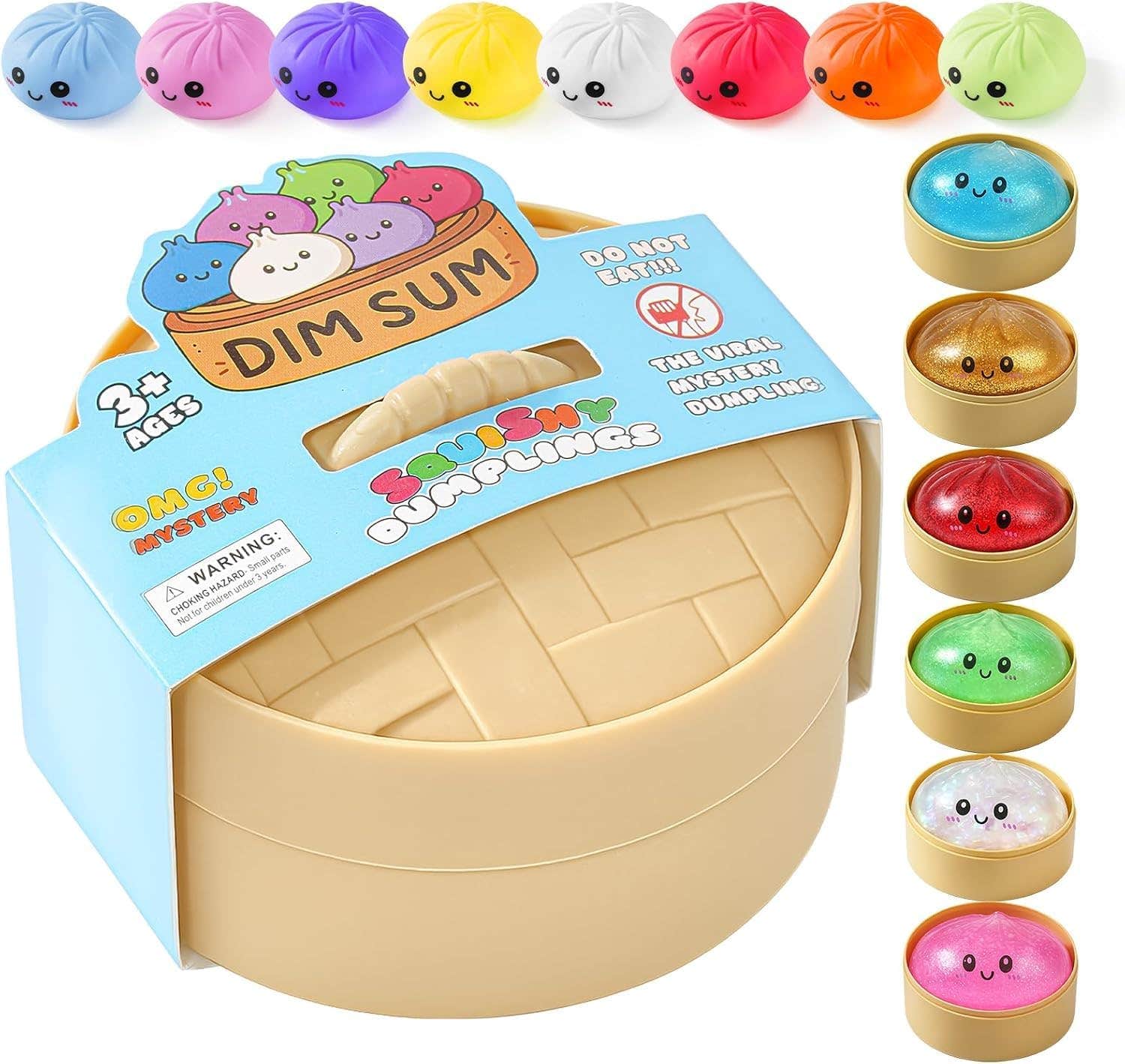 Dumpling Squeeze Toys, Squishy Mystery Box, Stress Relief for Desk Decor