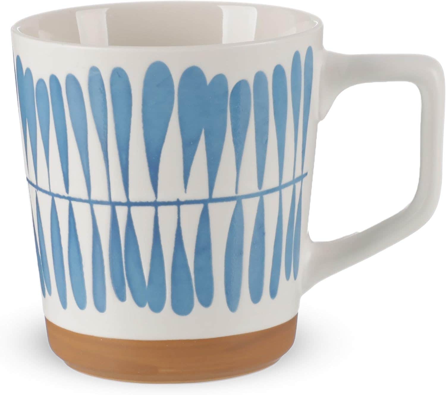 Coffee Mug, Large Size, Flower Design1, Porcelain