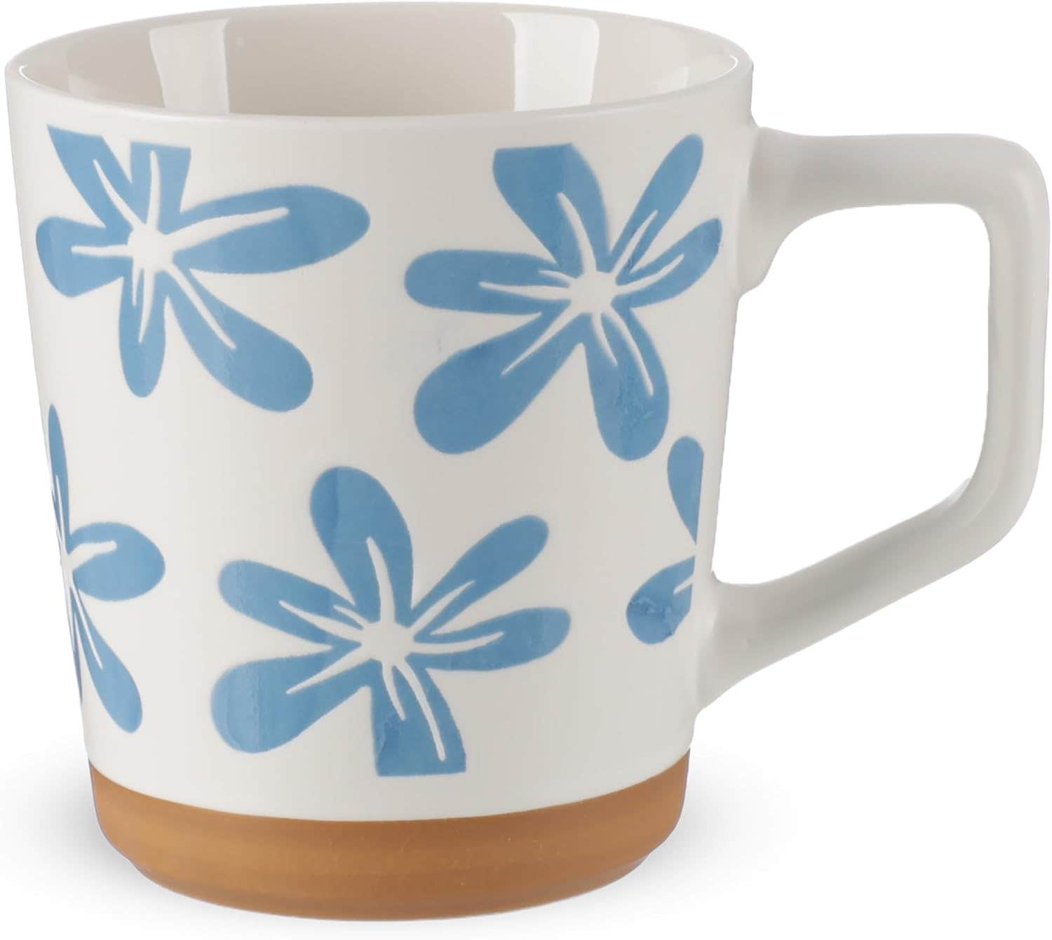 Coffee Mug, Large Size, Flower Design4, Porcelain