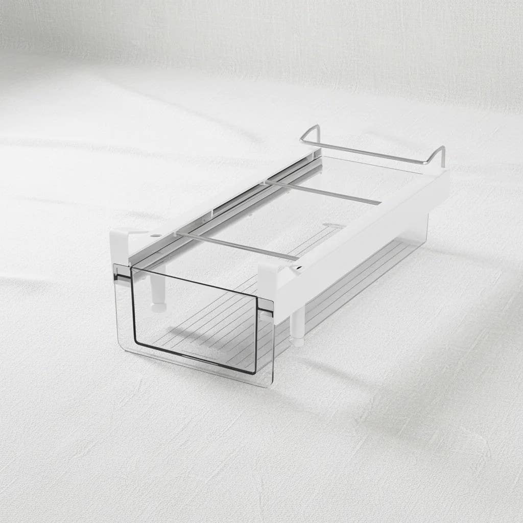 Stackable Plastic Refrigerator Organizer Bin with Lid (Space-Saving Edition)
