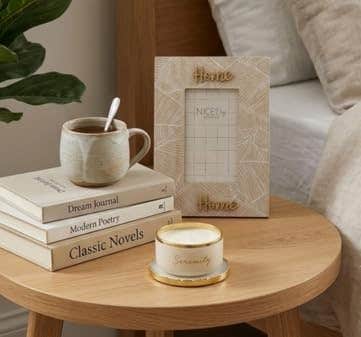 Modern White Wooden Home Photo Frame - Stylish Decor Accent