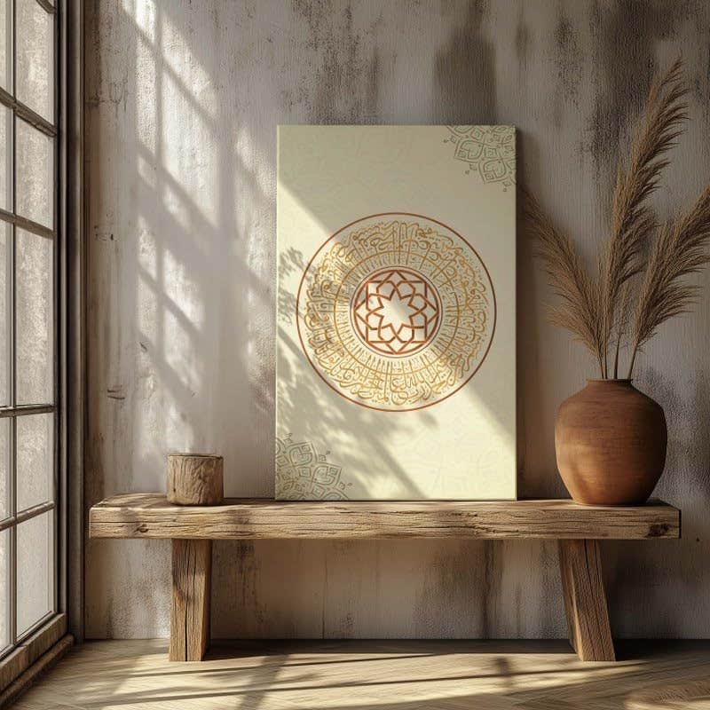 Surah Al-Fatiha Printed On Canvas Wall Art 90x60