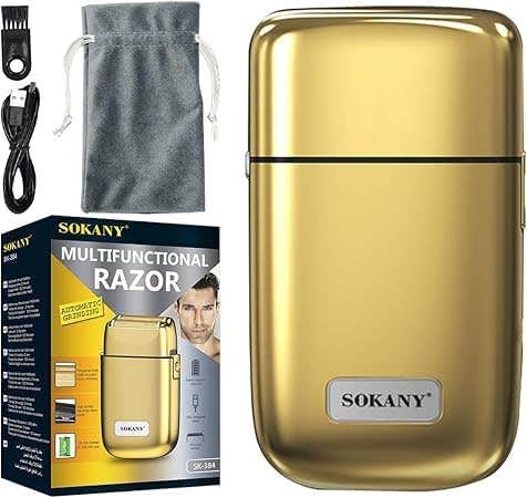 Sokany Sk-384 Electric Razor Rechargeable Shaver Machine