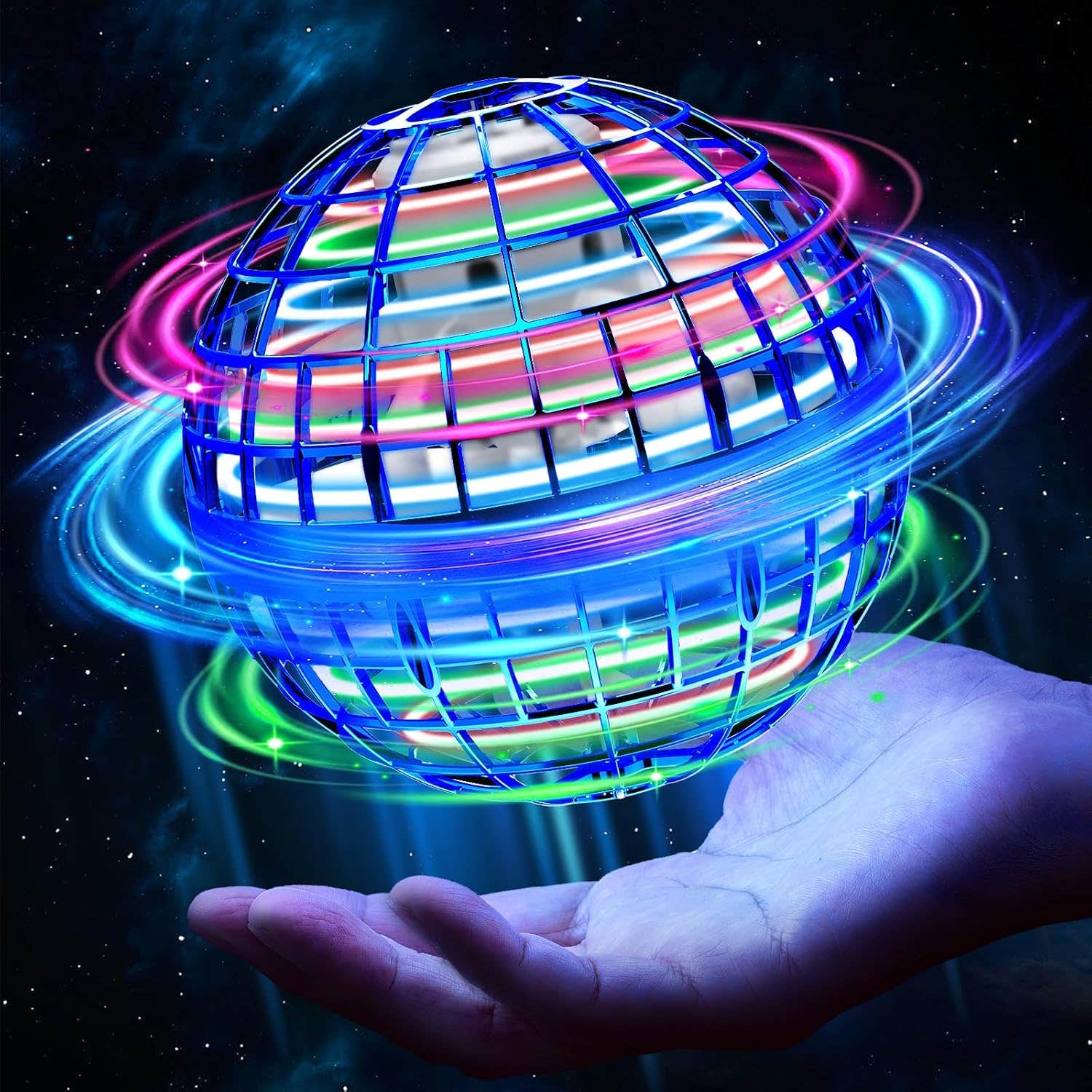Alyssa Flying Ball Orb Toy 2025 with RGB Lights | Hand Controlled UFO Drone | Kids Gifts