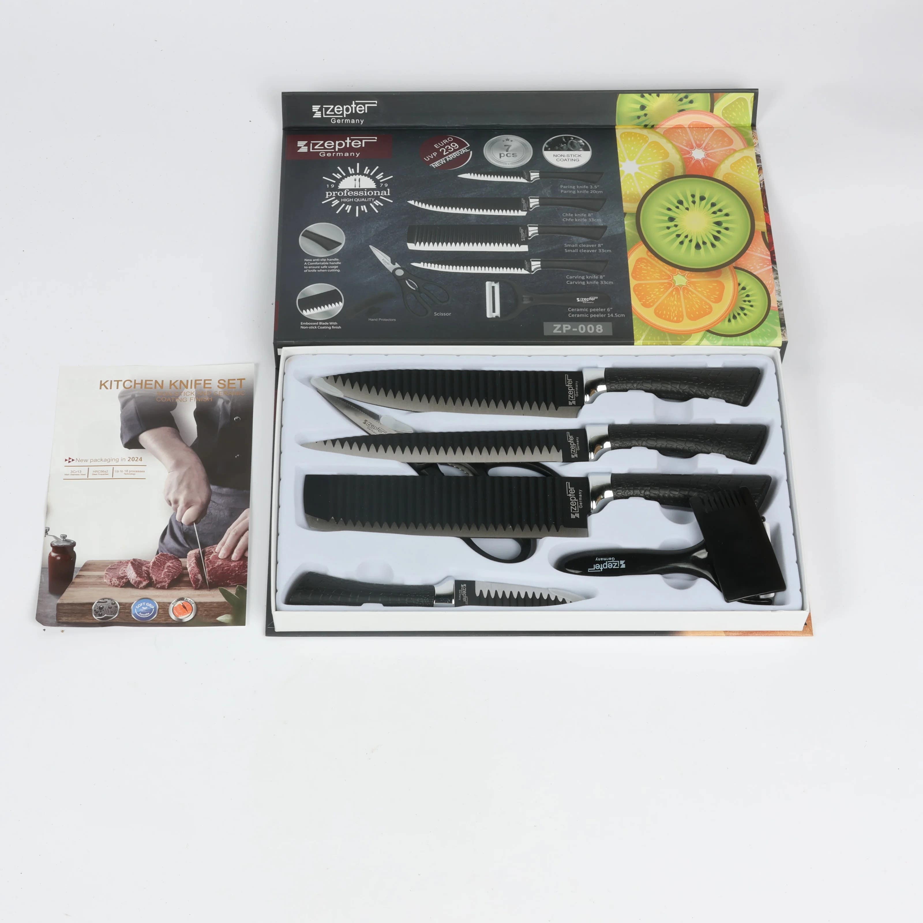 Zepter Elite 6-Piece Ceramic Non-Stick Kitchen Knife Set