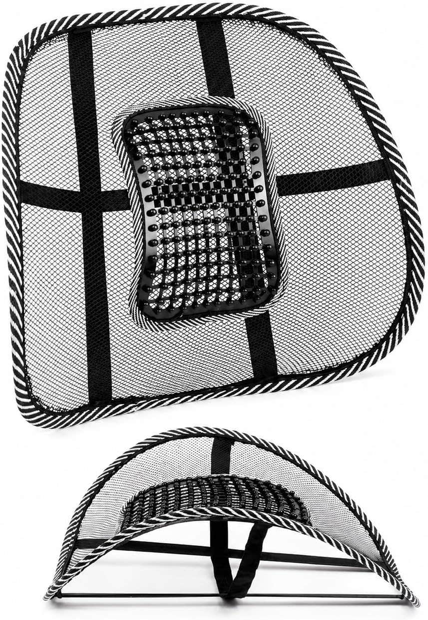Car Back Support Cushion (2 Pieces) Comfortable Backrest for Driving Office Work and Long Sitting Periods
