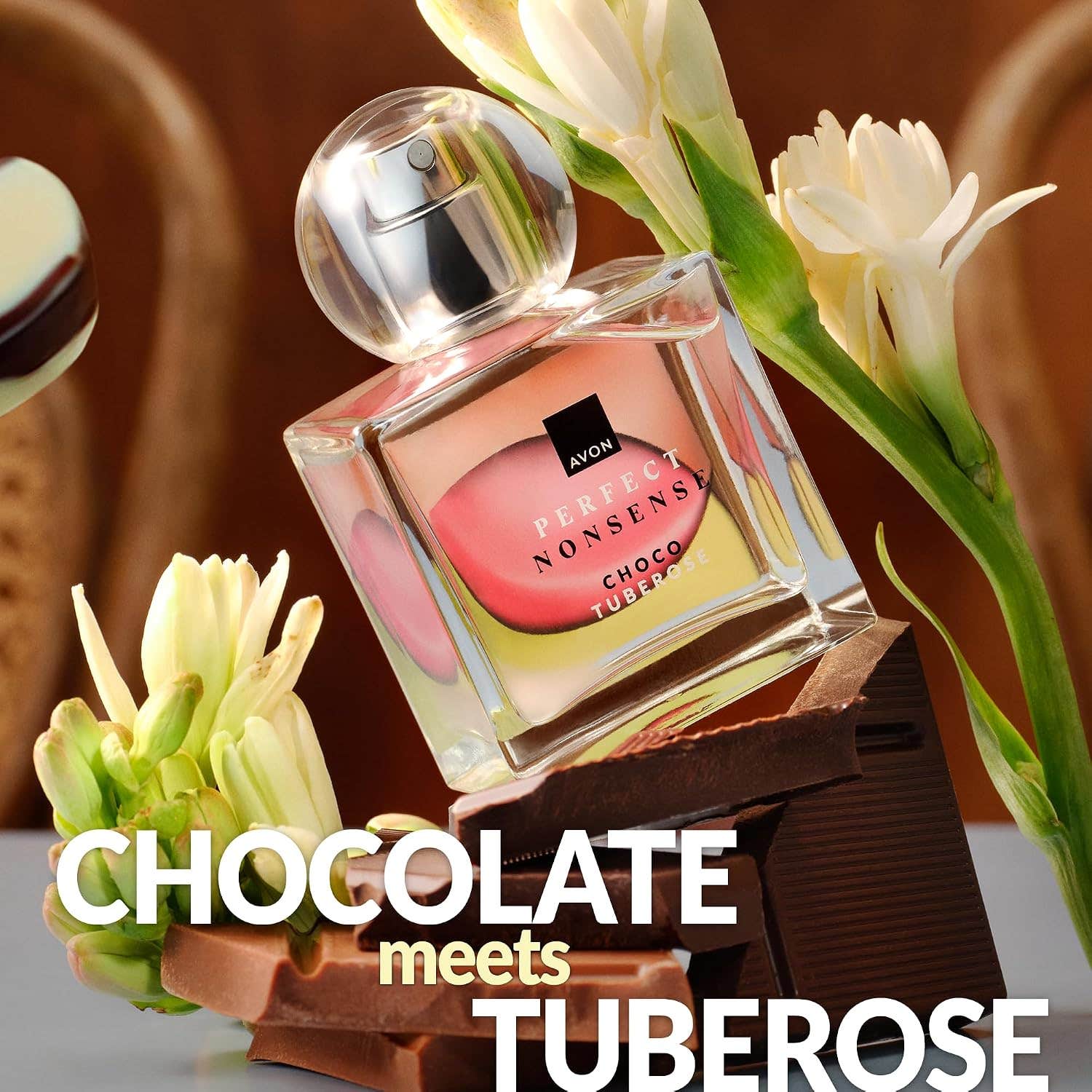 Avon Choco Tuberose Eau de Parfum 50ml - Floriental Woody Fusion, Unisex Perfume