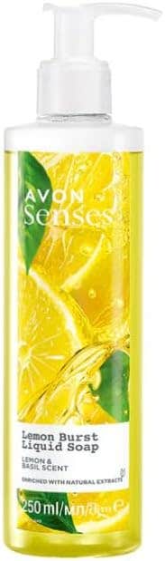 Avon Senses Zesty Refresh Liquid Soap 250ml - Hydrating, Fresh Citrus Scent