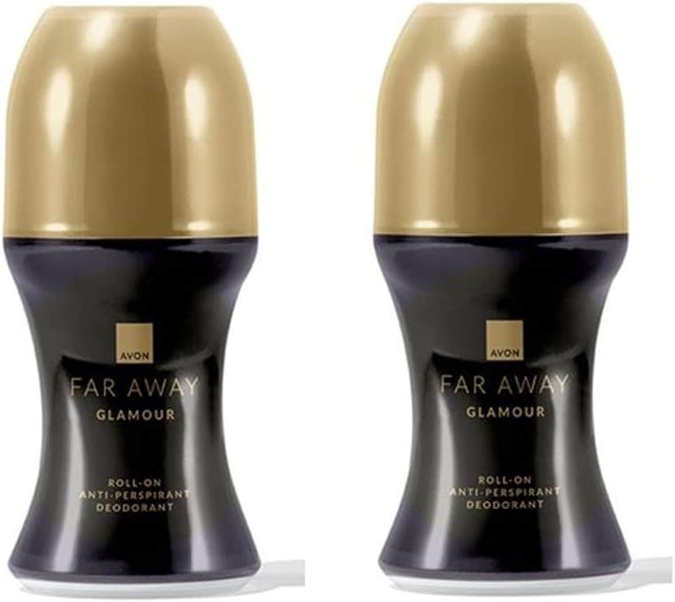 Avon Perfumed Roll On Anti Perspirant Deodorant 50ml - Far Away Glamour (2 Pack)