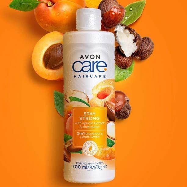Avon Care Stay Strong 2-in-1 Shampoo & Conditioner with Apricot & Shea Butter - 700ml