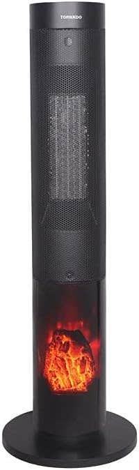 TORNADO Electric Ceramic Heater 2000 Watt For 20 meter In Black Color With Remote Control TPH-2000W