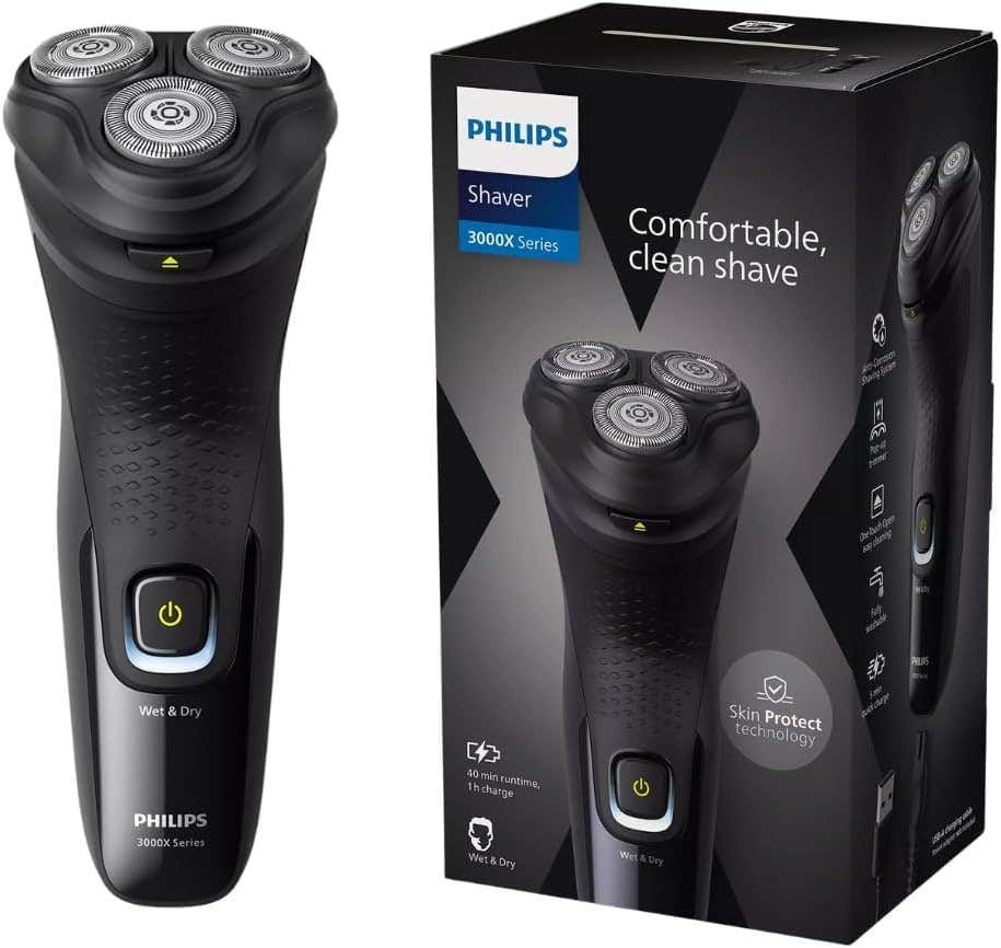 Philips Wet & Dry Electric Shaver X3021/00 - ComfortCut Blades, 3D Floating Heads