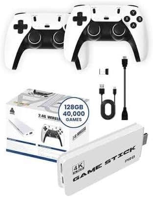 4K Ultra HD Game Stick Pro with 2 Wireless Controllers, 64GB