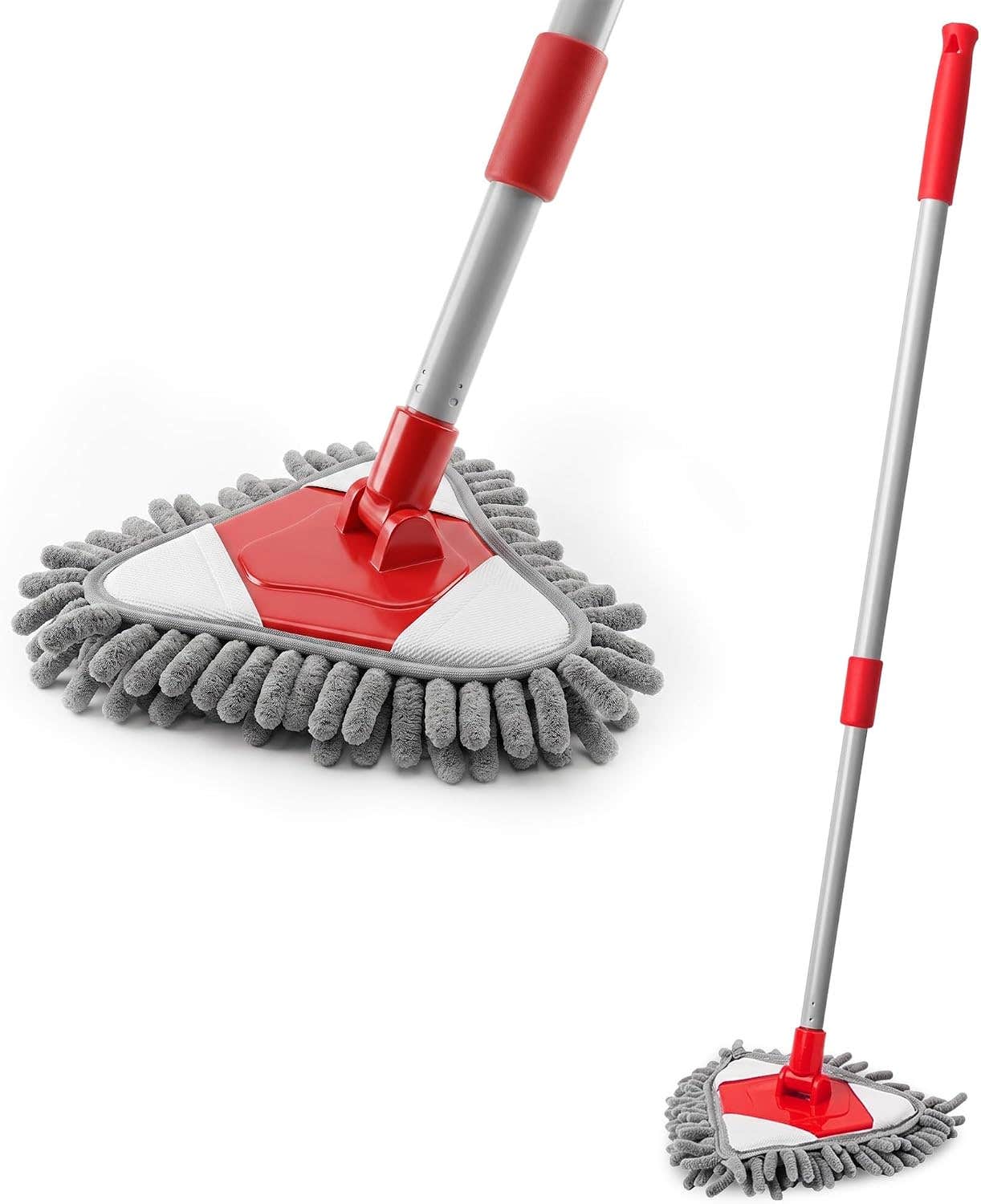 Microfiber Triangle Duster Mop with Retractable Handle - Ideal for Home, Car Cleaning