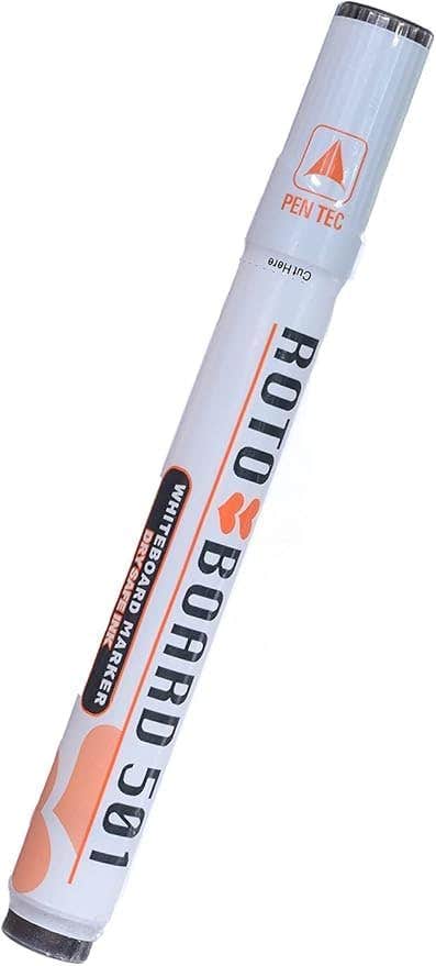 Whiteboard Marker with Dry and Safe Ink - Red 501 Chisel for School and Office Use