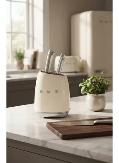 SMEG Yellow Knife Holder Set, 6 Pieces - CC002691