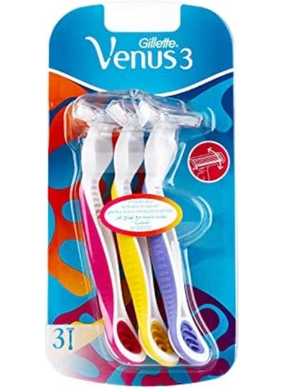 Venus Blue Simple 3-Piece Personal Hair Removal Set