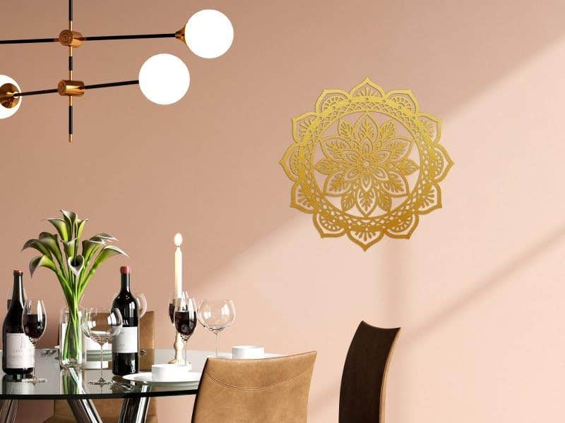 Gold Scalloped Edge Mandala Wood Wall Art - Home Gallery - Decor