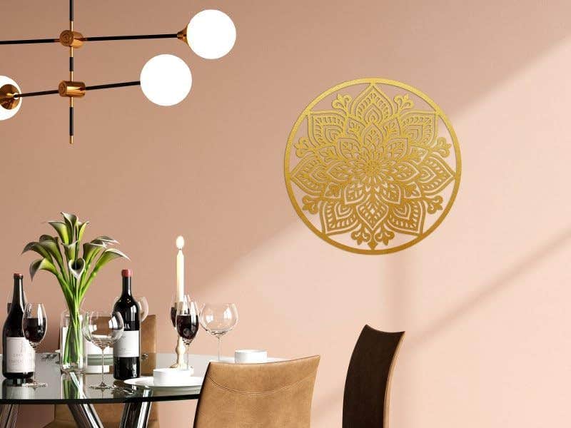 Home Gallery Store Sacred Geometry Gold Wood Wall Art - 80x80 cm