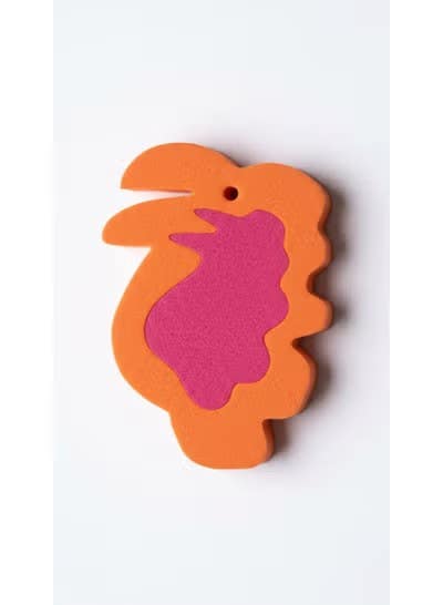 BUBBLES Child Bath Sponge Horse Shape - Orange/Pink - Large Size