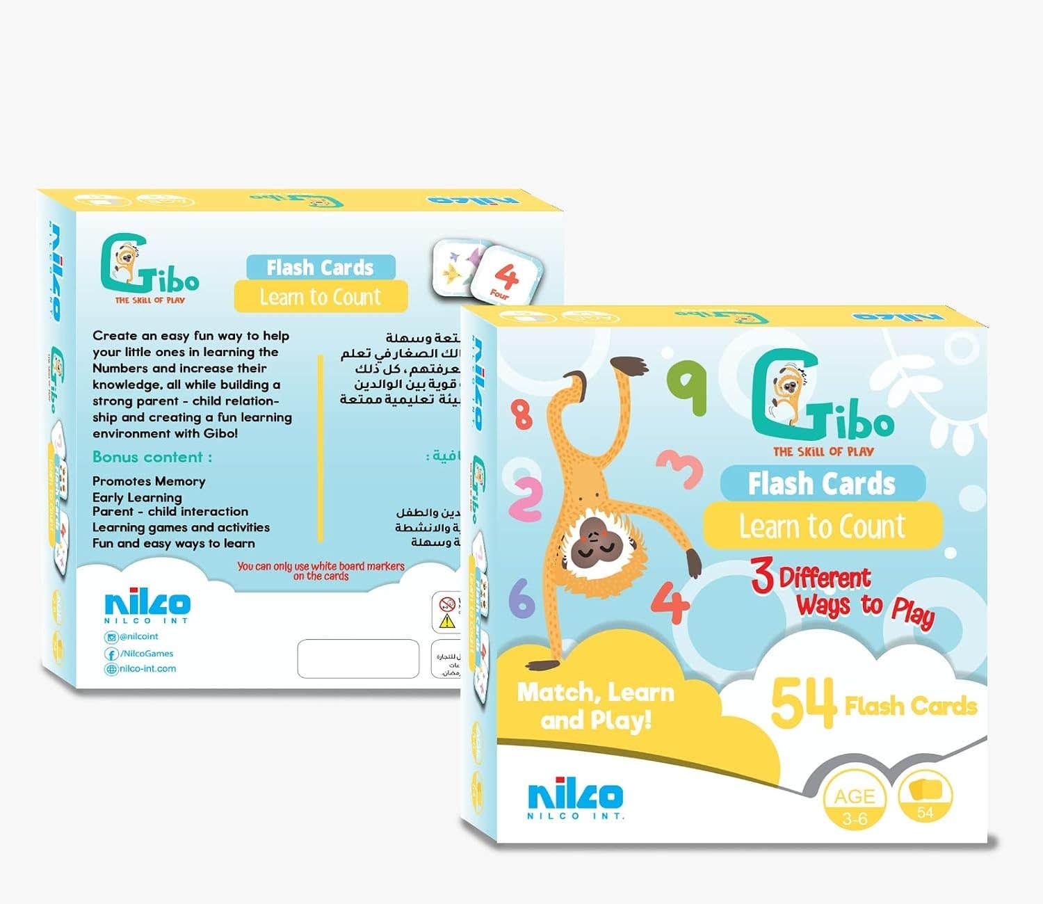 Nilco Gibo flash card learn to count