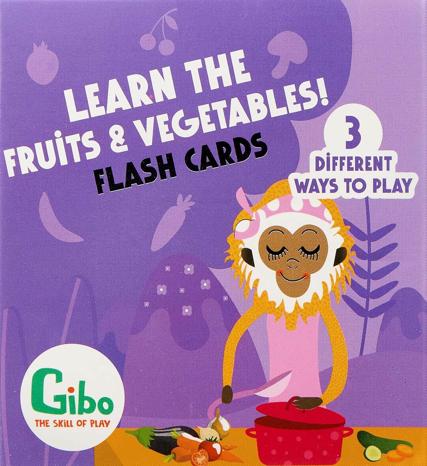 Nilco Gibo Learn Fruits & Vegetables Flash Cards