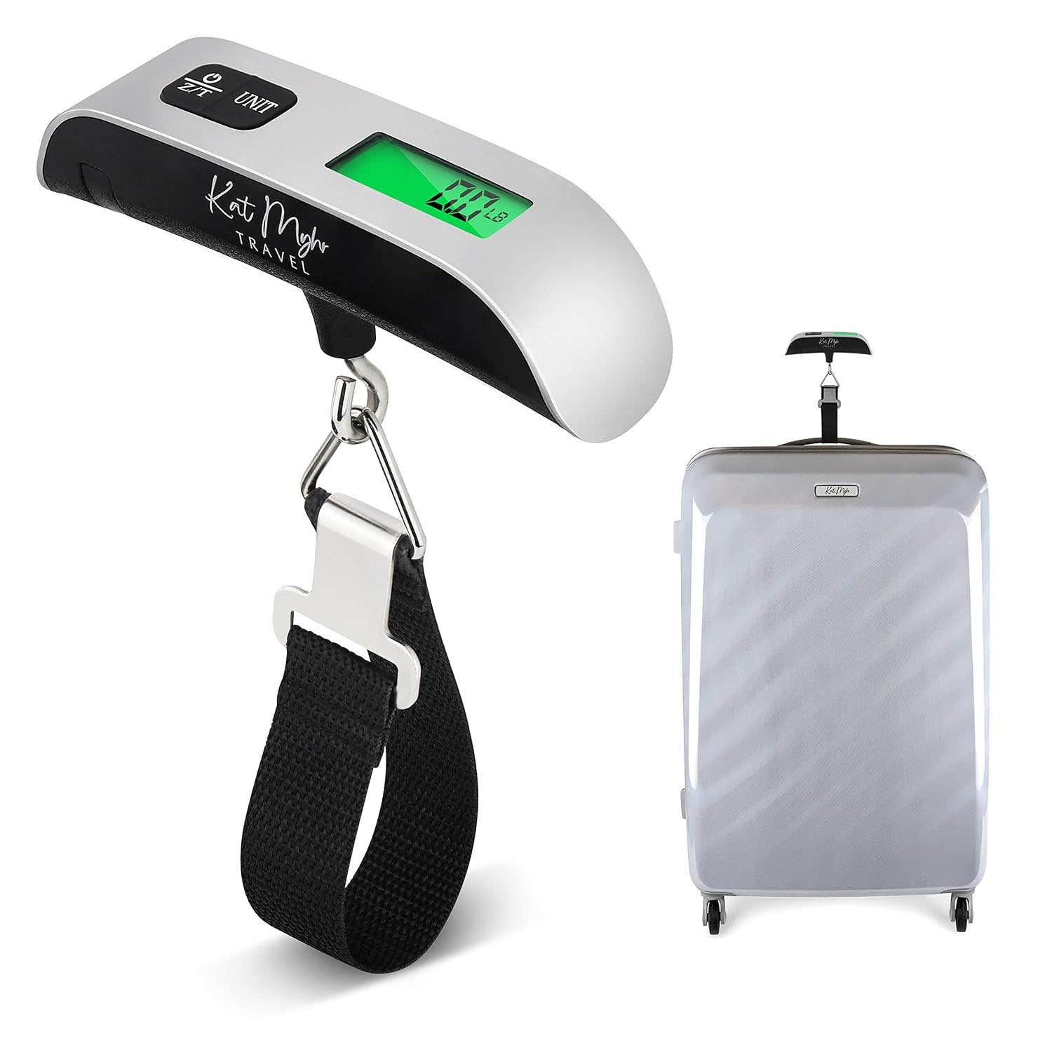 Kat Myhr Digital Luggage Scale - Travel Digital Luggage Weight Scale - Portable