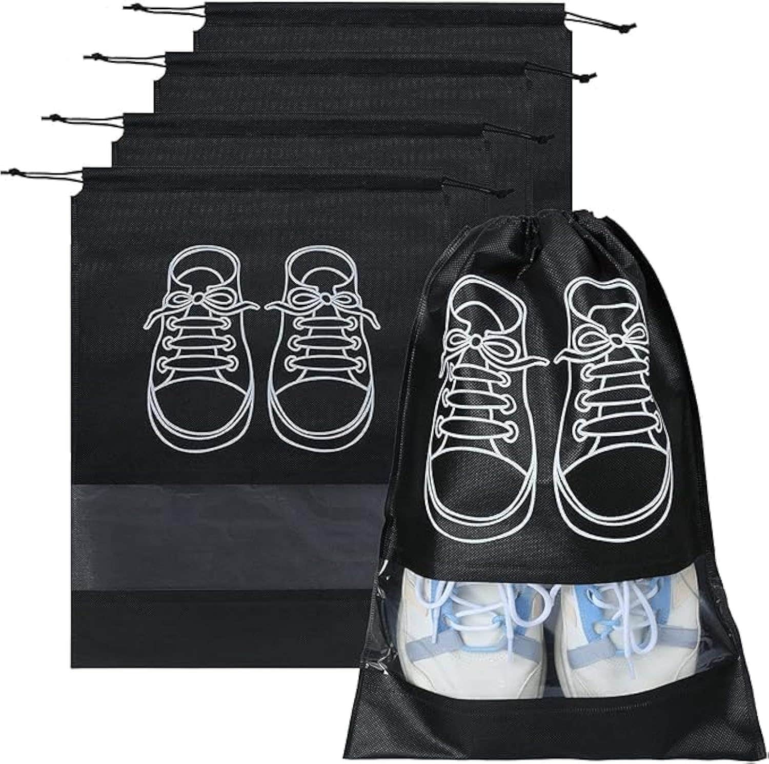 Shoe Bag Black Foldable Lightweight Travel Storage Bag Home Storage Bag