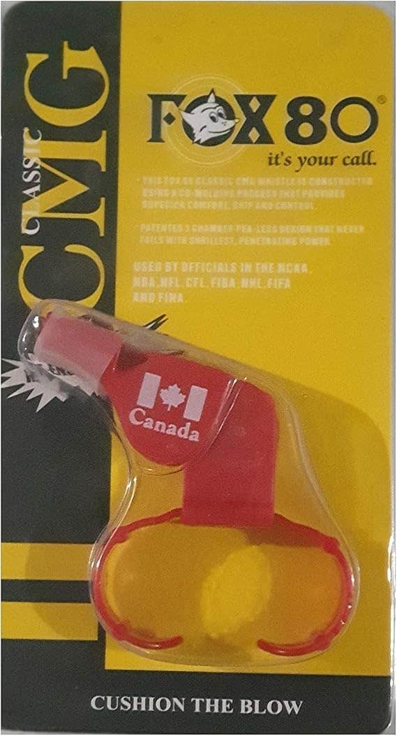 Fox 80 Classic CMG Referee Whistle with Finger Holder