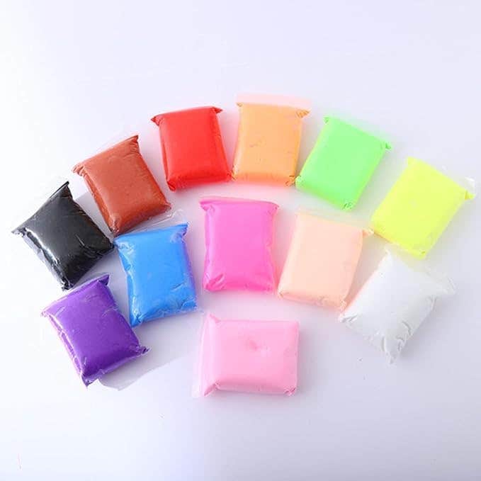 12 Colors Plasticine DIY Plasticine for Children Education Super Light Clay Air Dry Clay Multi-color Modelling Clay Interactive Toy