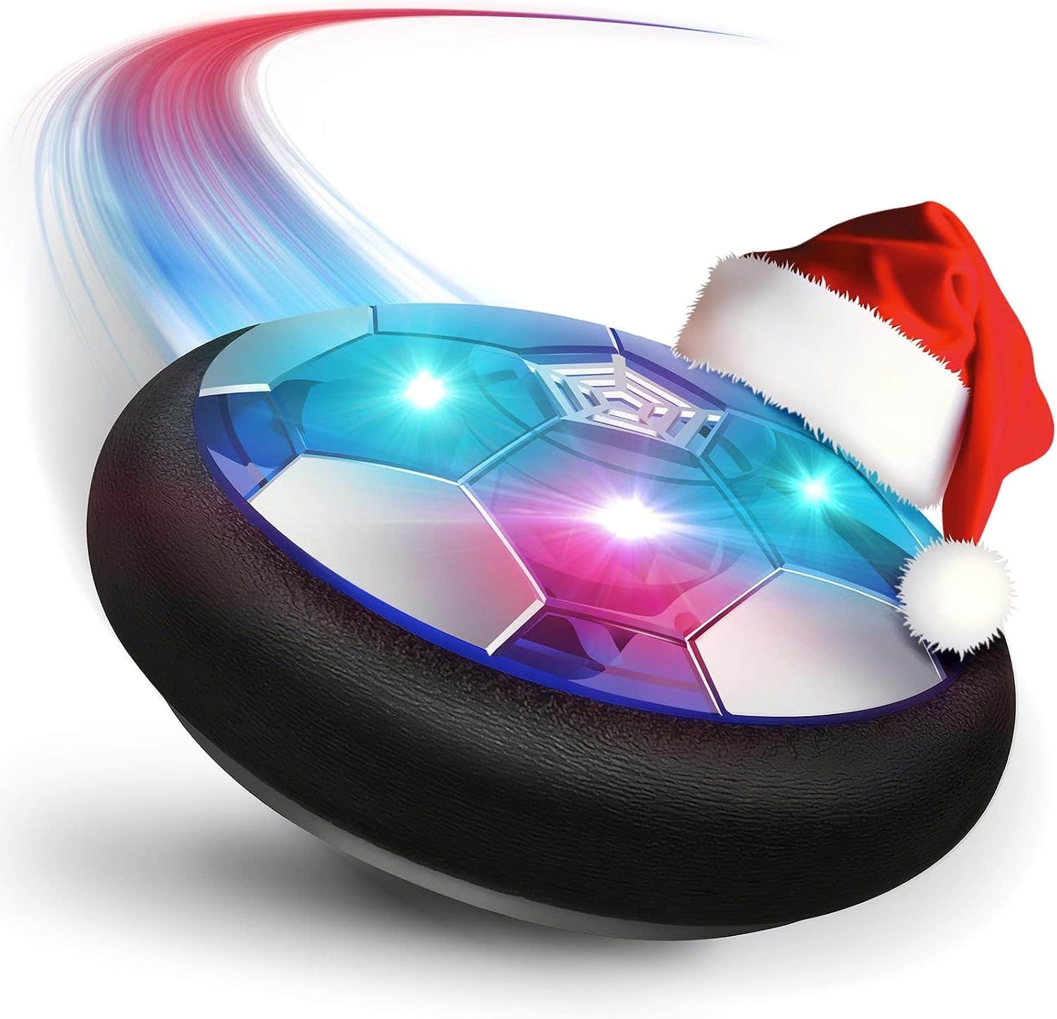BROADREAM Kids Toys Hover Soccer Ball, Rechargeable Air Soccer with Colorful LED Light Indoor Fun Toys Christmas Stocking Stuffers Birthday Gifts for Boys Girl Toddlers Age 3 4 5 6 7 8 9 10 Years Old
