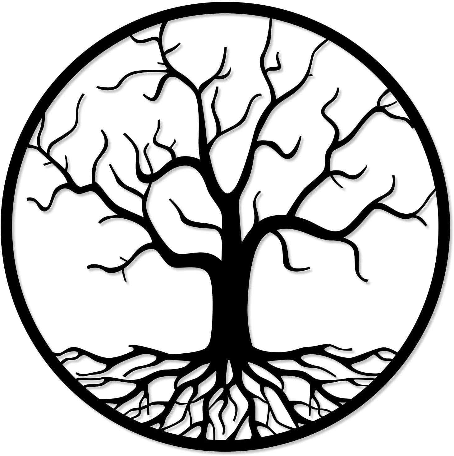 Home gallery Decorative tree of life wooden wall Art 80X80 cm