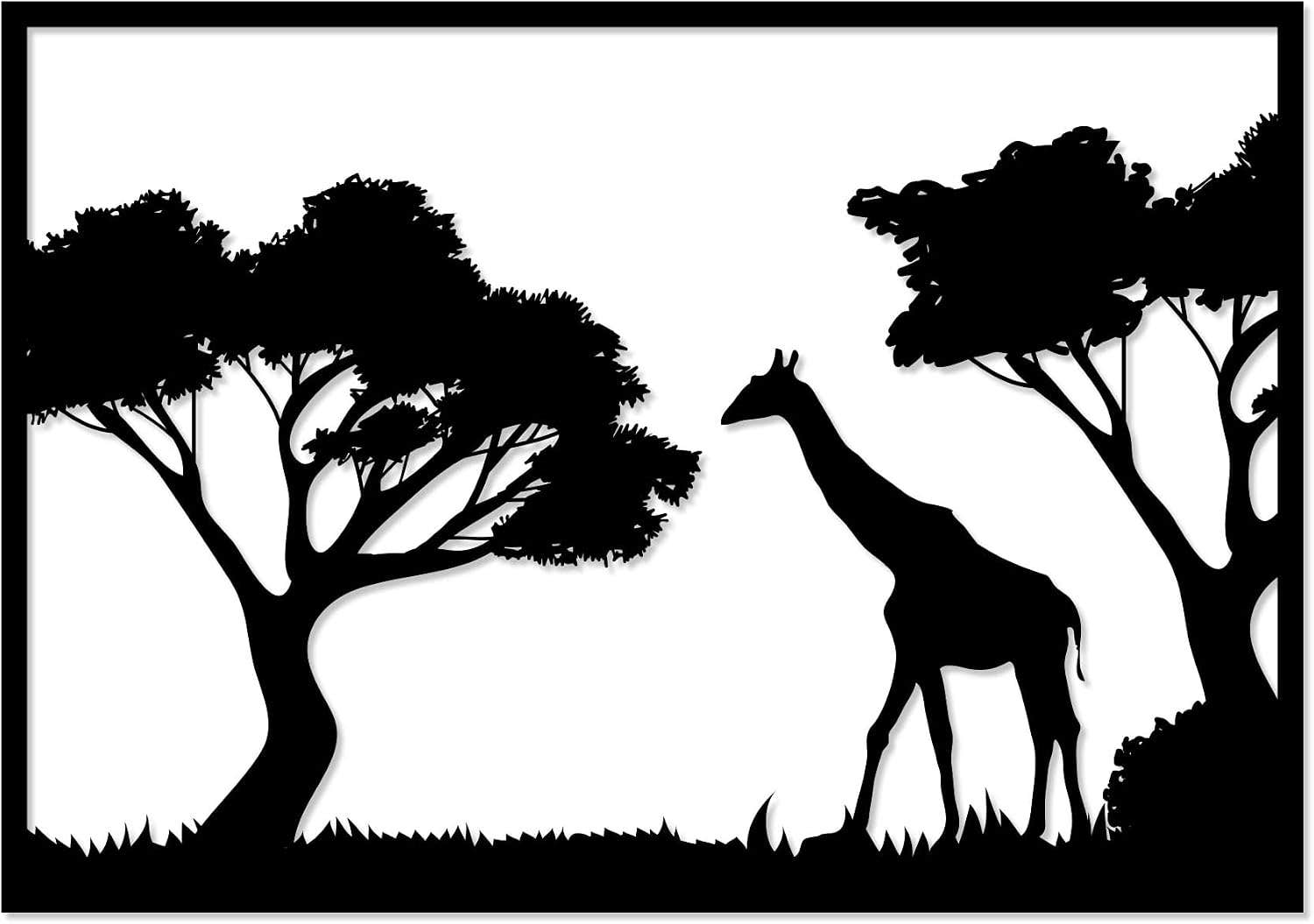 Home Gallery Decorative giraffe wooden wall Art 60X80 cm
