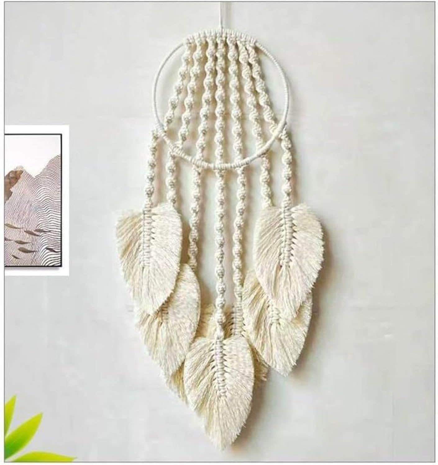 Home Gallery Cotton Dream Catcher Woven Macrame Feather Tassel Wall Hanging Handmade