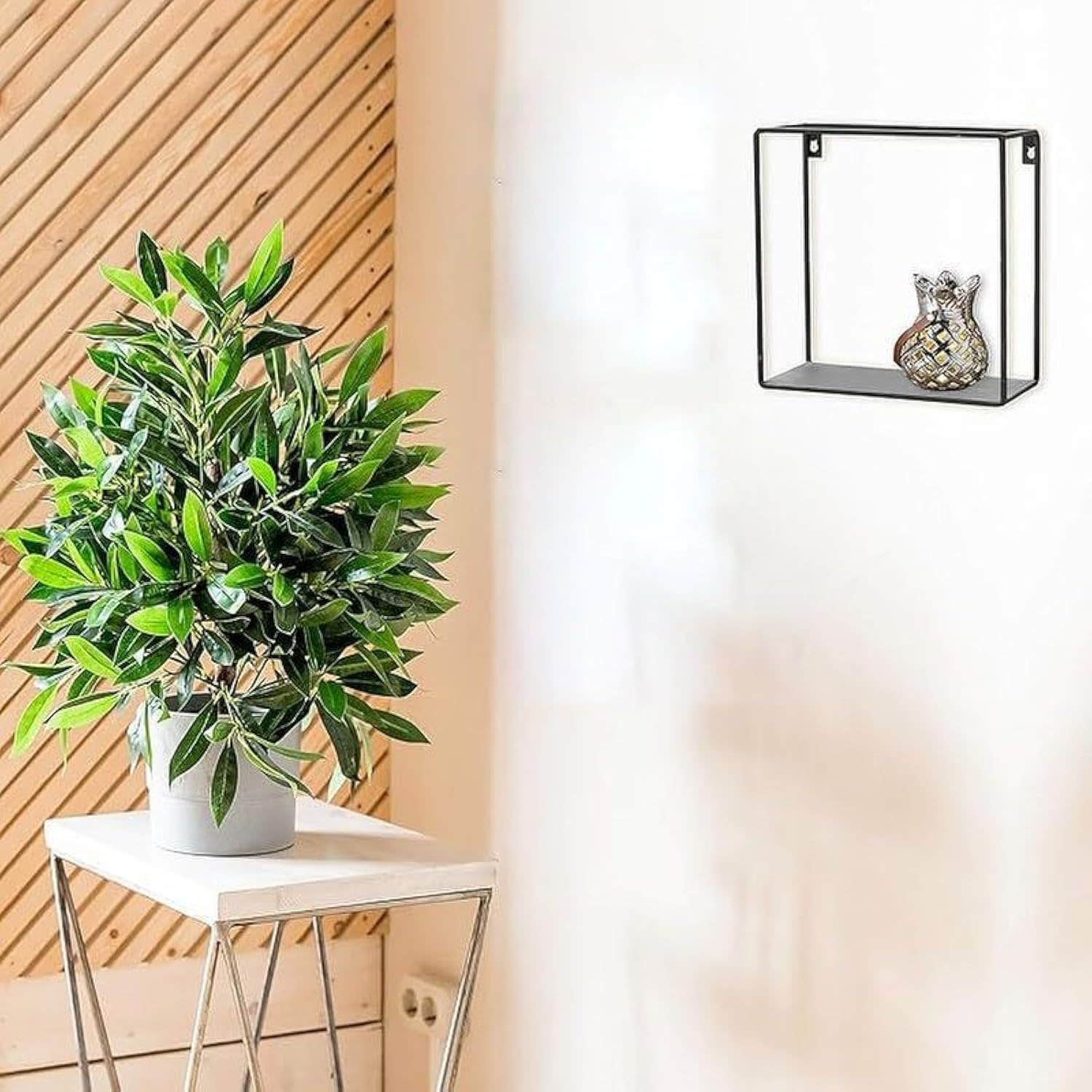 Metal Single Cube shelf - Grey