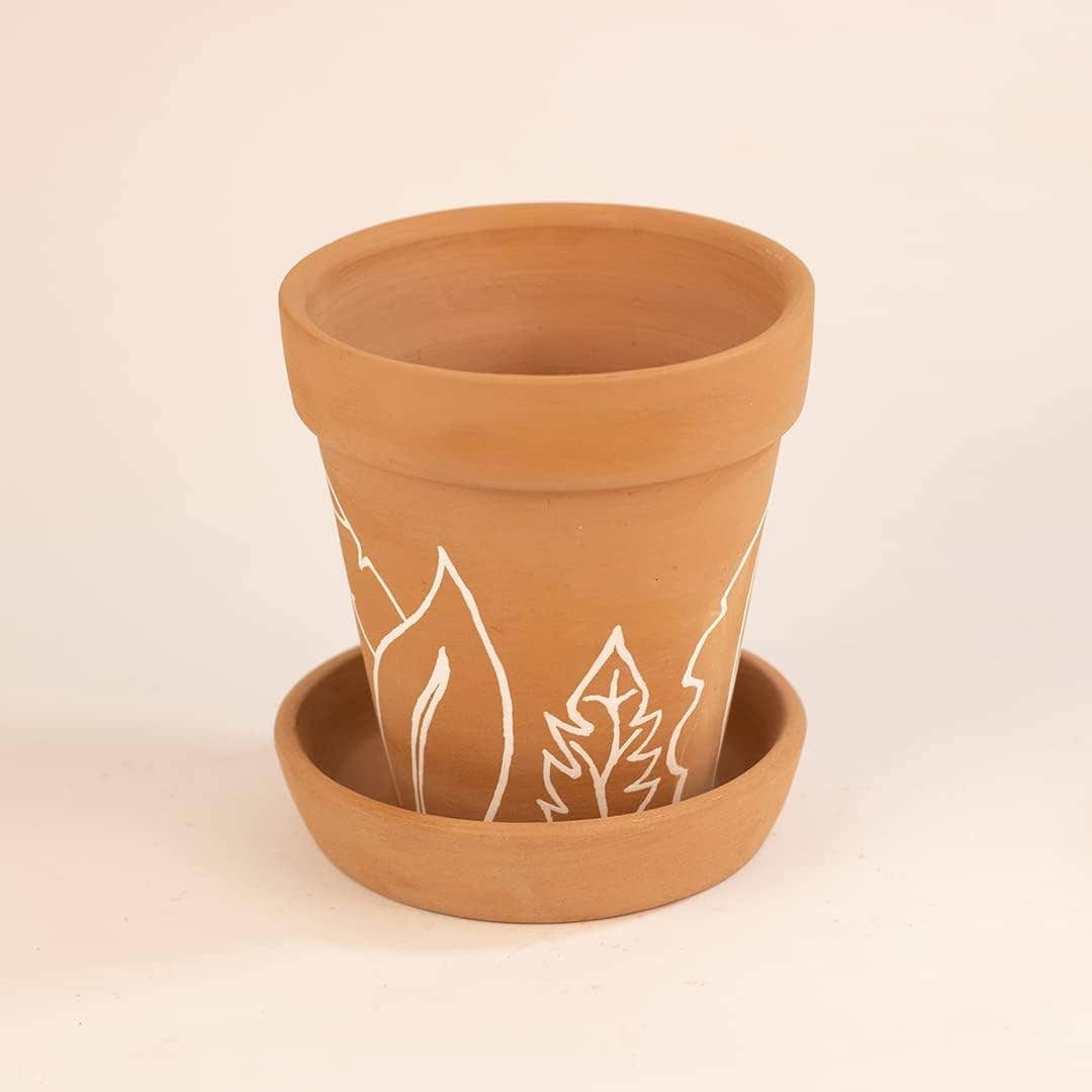 Handmade Brown Stoneware Crock Boot Vase - FunnyPot