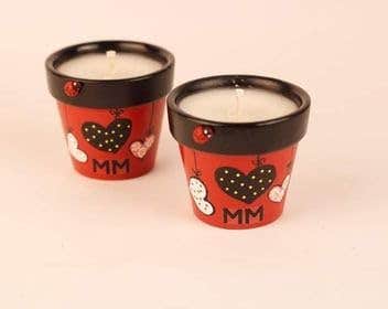 Handmade Red & Black Scented Candle -100g