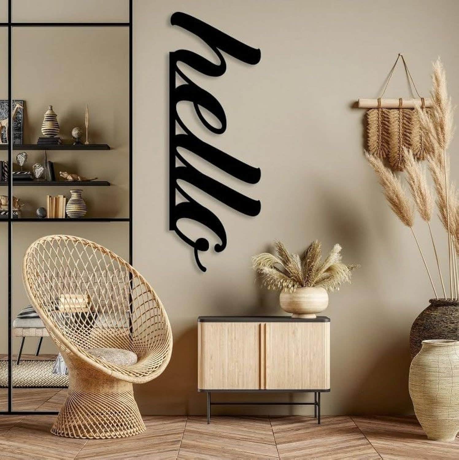 Hello wall sign wall art 120x40