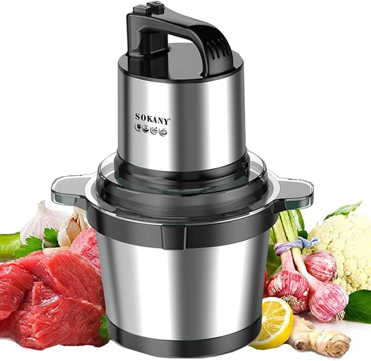 Sokany SK-7028N Chopper & Grinder With Stainless Body, 4 L, 800 Watts